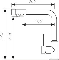 Смеситель для кухни Kaiser Teka 13044-11 бежевый мрамор Смеситель для кухни Kaiser Teka 13044-11 бежевый мрамор