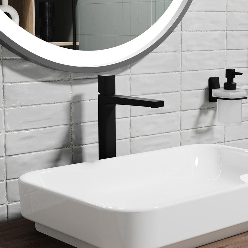 Смеситель для раковины Wasserkraft Nuthe 9103H черный soft-touch