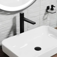 Смеситель для раковины Wasserkraft Nuthe 9103H черный soft-touch Смеситель для раковины Wasserkraft Nuthe 9103H черный soft-touch