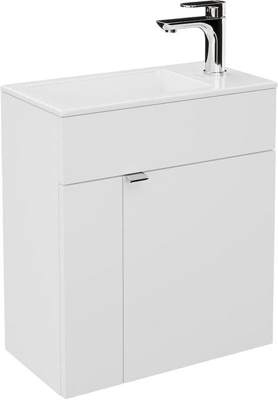 Тумба под раковину KERAMA MARAZZI Lato 50 подвесная, белая глянцевая
