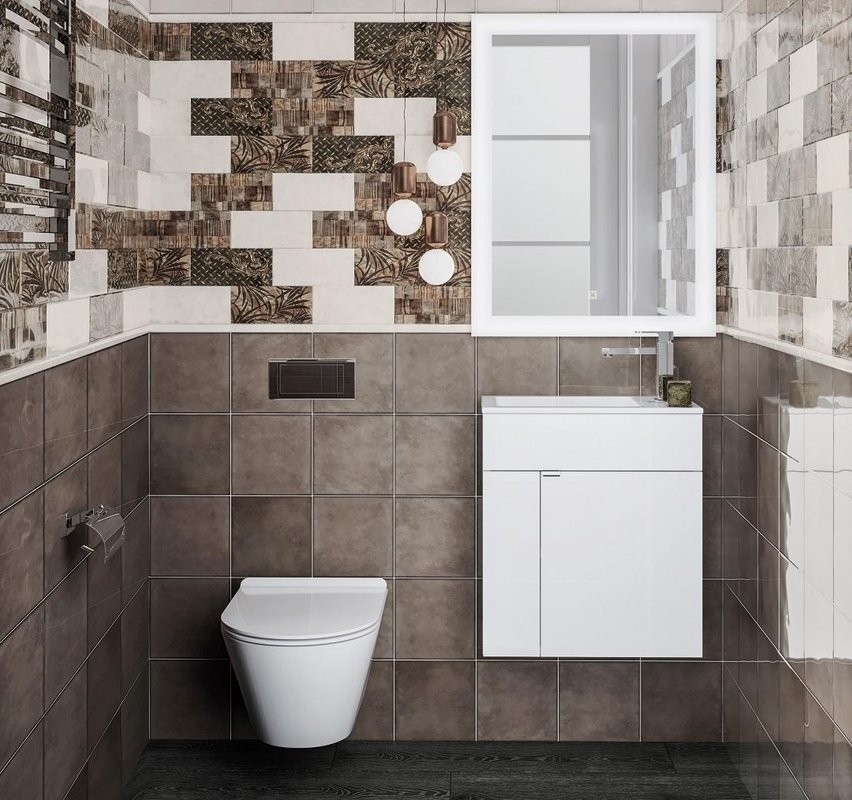 Тумба под раковину KERAMA MARAZZI Lato 50 подвесная, белая глянцевая