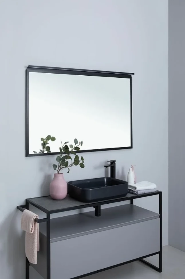 Зеркало Allen Brau Priority 120 с подсветкой, черный браш