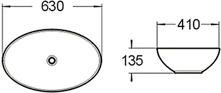 Накладная раковина SantiLine SL-1019