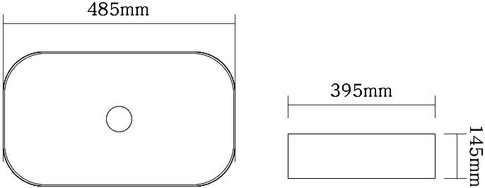 Накладная раковина SantiLine SL-1105MB черная матовая