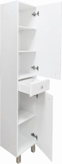 Шкаф-пенал для ванной Comforty Сочи 35 глянцевый белый