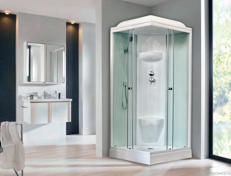 Душевая кабина Royal Bath HP RB 80HP6-WT с низким поддоном, с сиденьем