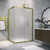 Душевой уголок Vegas Glass ZA-F Tur Novo h1900 110*80 09 10 профиль золото, стекло сатин