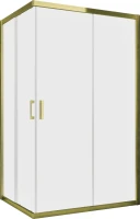 Душевой уголок Vegas Glass ZA-F Tur Novo h1900 110*80 09 10 профиль золото, стекло сатин