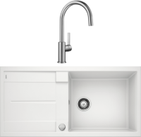 Комплект Мойка Blanco Metra XL 6S 515280 белая + Смеситель Candor 523120