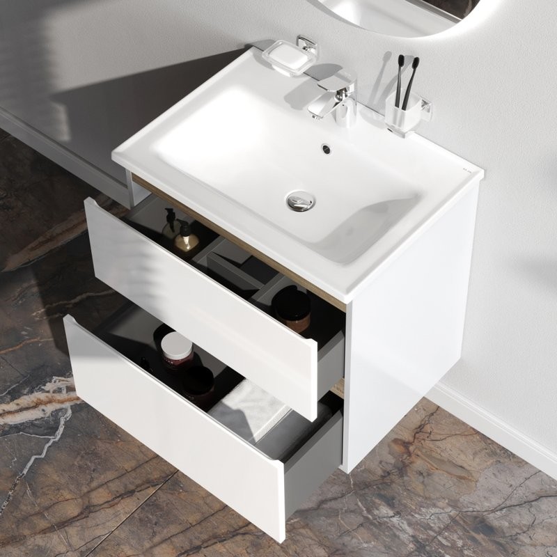 Тумба с раковиной AM.PM X-Joy 65, подвесная, белый глянец