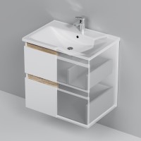 Тумба с раковиной AM.PM X-Joy 65, подвесная, белый глянец