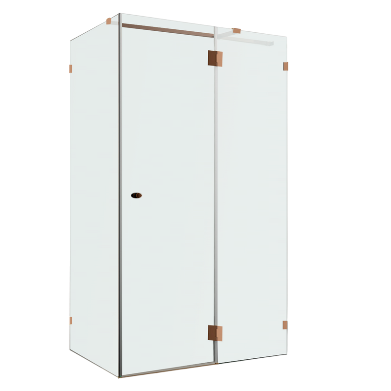 Душевой уголок Wasserkraft Paar 88H10R-MG 120х100 см, стекло матовое, фурнитура розовое золото