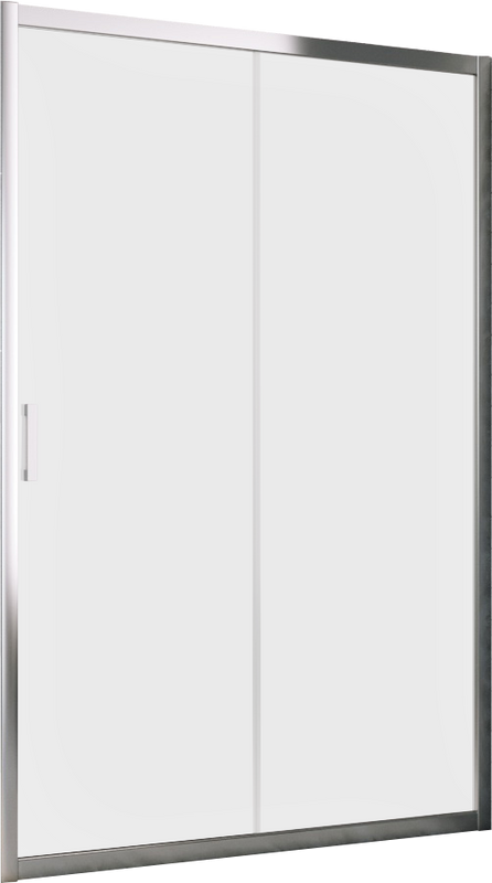 Душевая дверь в нишу Vegas Glass ZP Tur Novo h1900 125 08 10 профиль глянцевый хром, стекло сатин