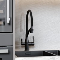Смеситель для кухни Sancos Orta SC4008MB с гибким изливом, матовый черный