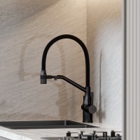 Смеситель для кухни Sancos Orta SC4008MB с гибким изливом, матовый черный