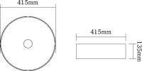 Накладная раковина SantiLine SL-7021 под мрамор