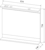 Мебель для ванной комнаты Sanflor Толедо 85, венге, орегон