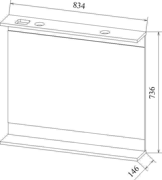Мебель для ванной комнаты Sanflor Толедо 85, венге, орегон