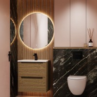 Мебель для ванной комнаты La Fenice Tesoro 60 дуб галифакс табак