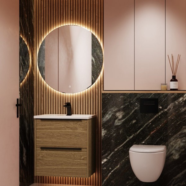 Мебель для ванной комнаты La Fenice Tesoro 60 дуб галифакс табак