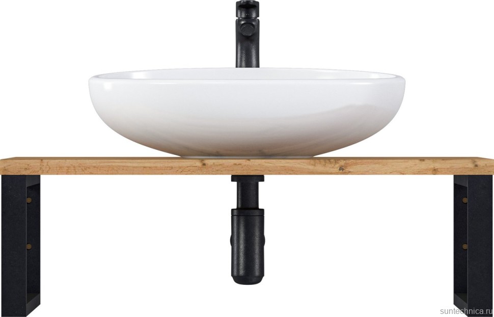 Столешница с раковиной 1MarKa Grunge Loft 80 дуб вотан