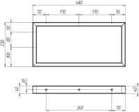 Столешница с раковиной 1MarKa Grunge Loft 80 дуб вотан