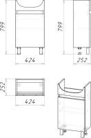 Тумба под раковину без столешницы Grossman Поло 45 Тумба под раковину без столешницы Grossman Поло 45
