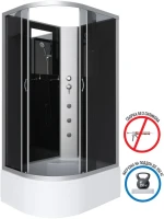 Душевая кабина Niagara Classic NG-2510-14RBKG 120х80 см, без крыши, с гидромассажем