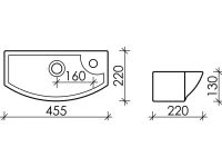 Раковина маленькая в туалет Ceramicanova Element CN6038L