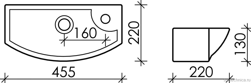 Раковина маленькая в туалет Ceramicanova Element CN6038L