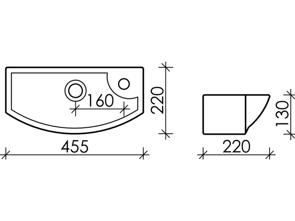 Раковина маленькая в туалет Ceramicanova Element CN6038L
