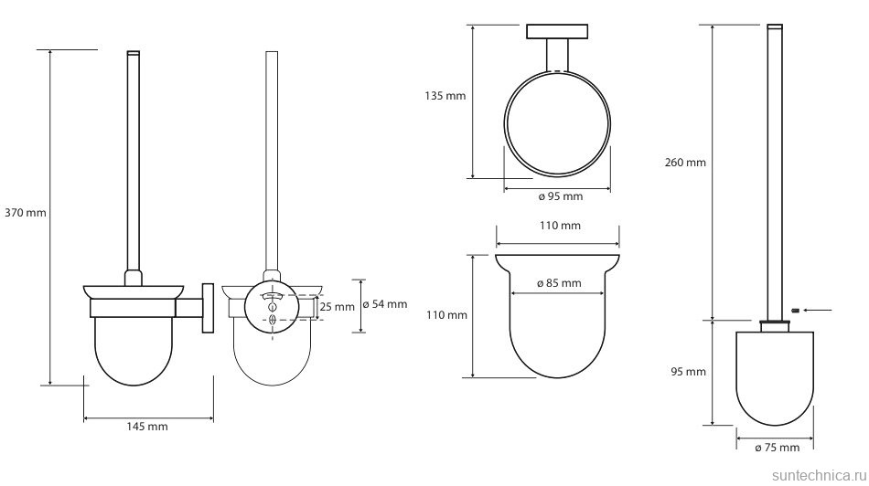Ершик для унитаза Bemeta Obla 165113012 хром