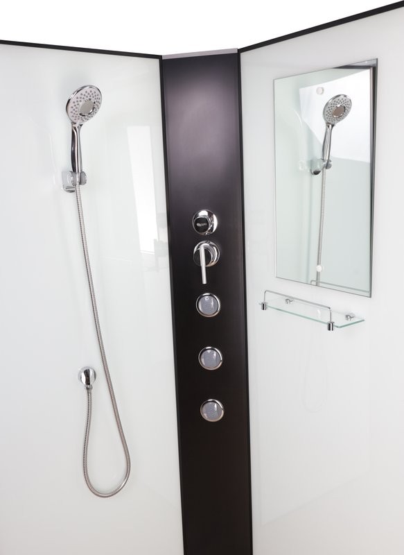 Душевая кабина Niagara Classic NG-6701-14BKTG 90x90 см, без крыши, с гидромассажем и тропическим душем