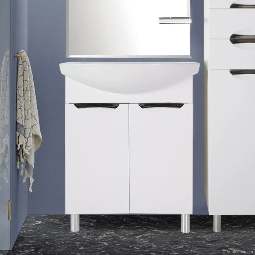 Тумба с раковиной ASB-Mebel Мессина 70 с дверками