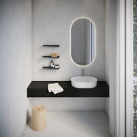 Полка Ravak Slim S X07P575 черная, хром Полка Ravak Slim S X07P575 черная, хром