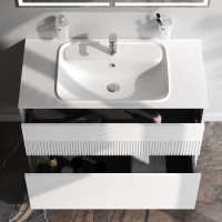 Тумба с раковиной AM.PM Func 100 белая матовая, с двумя ящиками