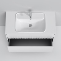 Тумба с раковиной AM.PM Func 100 белая матовая, с двумя ящиками