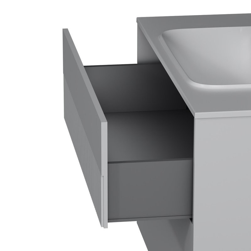 Тумба с раковиной AM.PM Func 100 белая матовая, с двумя ящиками