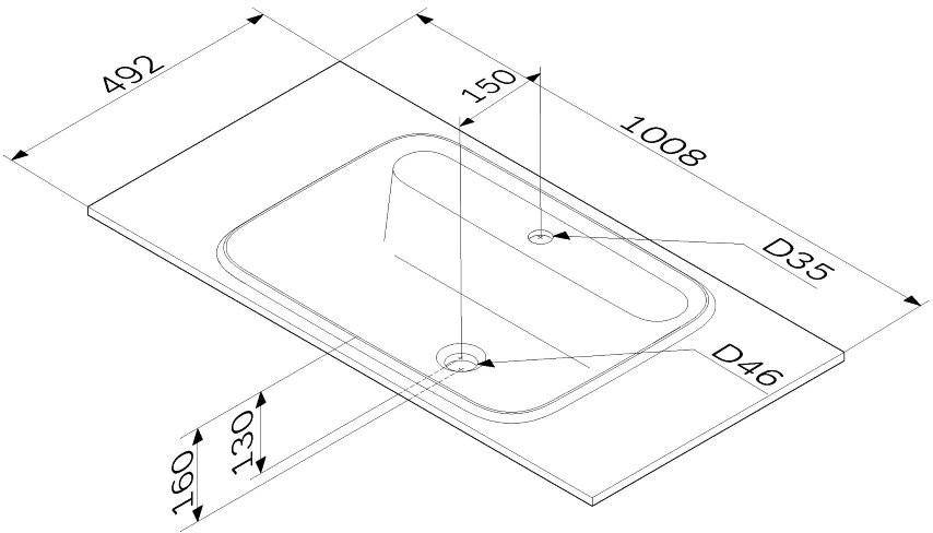 Тумба с раковиной AM.PM Func 100 белая матовая, с двумя ящиками