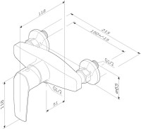 Душевой комплект Смеситель для душа AM.PM Gem F90A20000 + Стойка Like F0780064