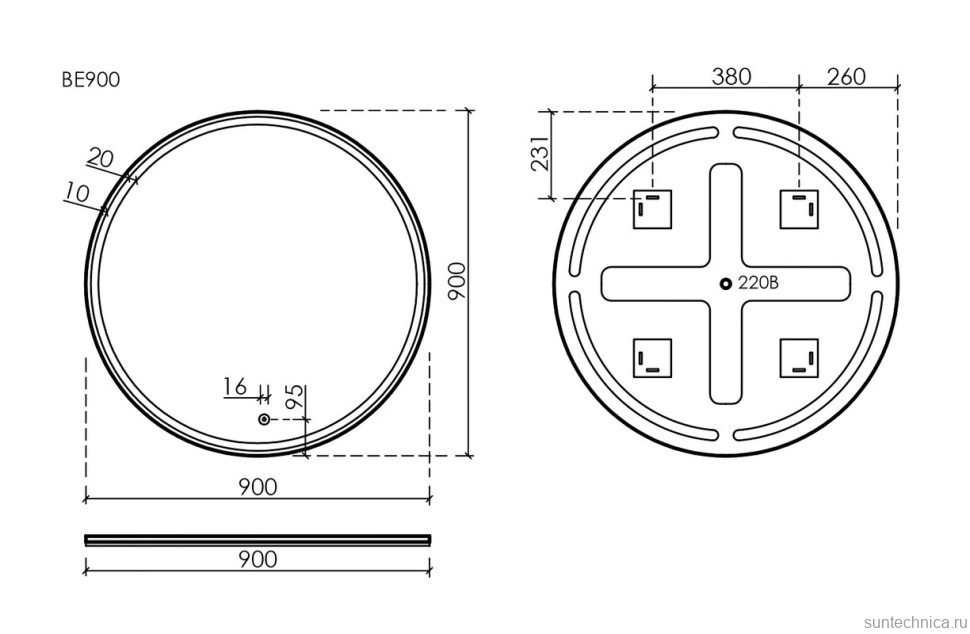 Мебель для ванной комнаты Sancos Snob T 90 bianco, раковина CN7002