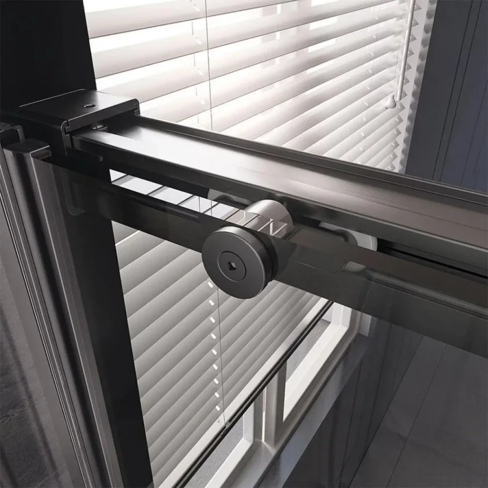 Душевой уголок Veconi Premium Trento PTC-SP-40GR 150x90, профиль брашированный графит, стекло прозрачное