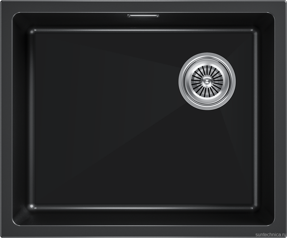 Комплект Мойка Paulmark Lumi LU55SK-BLM черный металлик + Измельчитель Intenso