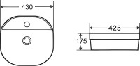 Накладная раковина D&K Quadro 43