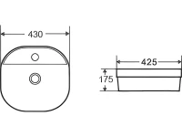 Накладная раковина D&K Quadro 43