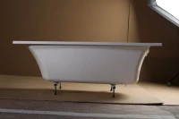 Ванна из искусственного камня Belux Виктория 180x80 см, пристенная, белая