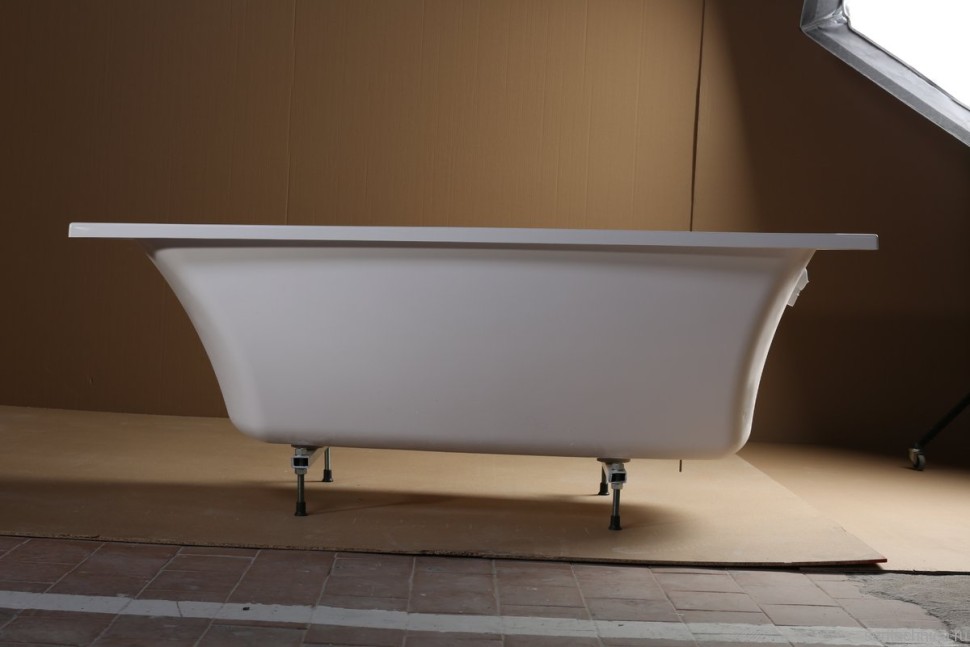 Ванна из искусственного камня Belux Виктория 180x80 см, пристенная, белая