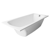 Ванна из искусственного камня Belux Виктория 180x80 см, пристенная, белая