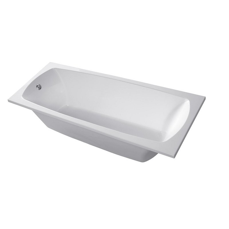 Ванна из искусственного камня Belux Виктория 180x80 см, пристенная, белая