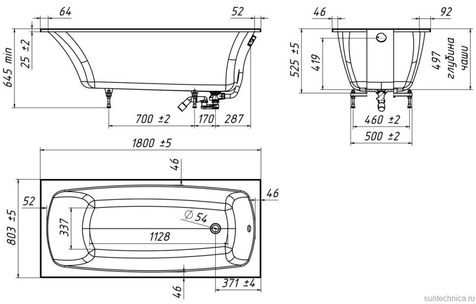 Ванна из искусственного камня Belux Виктория 180x80 см, пристенная, белая